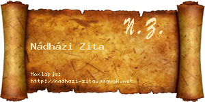 Nádházi Zita névjegykártya